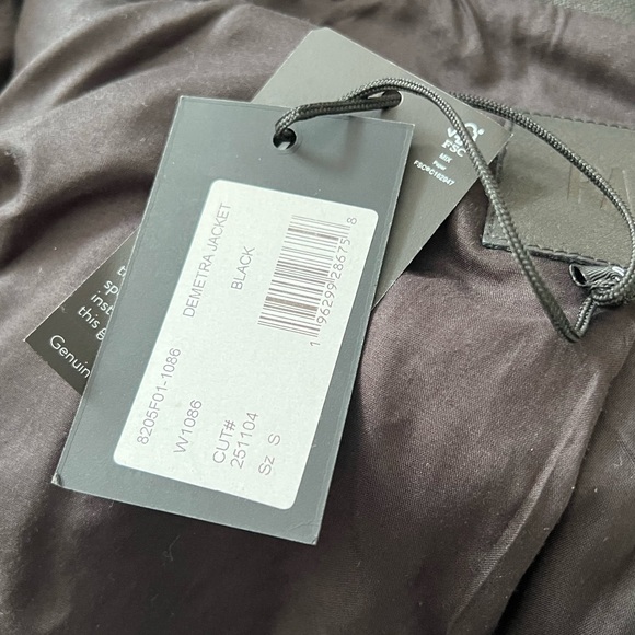 New PAIGE Demetra Leather Moto Jacket Black Size Small genuine leather - Picture 6 of 14